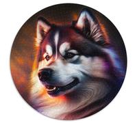 Fantasy-Hunde-Puzzles für Erwachsene, 1000 runde Papppuzzles, anspruchsvolles DIY-Denkspiel, interaktive Familienaktivität, 1000 Teile (67,5x67,5cm)