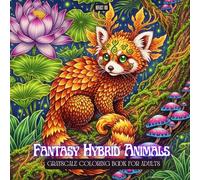 Fantasy Hybrid Animals Coloring Book: Magical Creatures Blending Animals, Plants and Elements in Beautiful Dreamlike Scenes for Adults