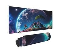 Fantasy Island of The World - Tappetino per mouse grande, grande, XL, tappetino per mouse da gioco, 80 x 30 cm, tappetino per mouse con base antiscivolo da 3 mm, per casa, ufficio, lavoro