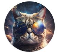 Fantasy-Katzen-Puzzle, 1000 Teile, für Erwachsene, schwierige Puzzles für Erwachsene, Familieninteraktion und lustiges Geschenk, lebendiges abstraktes Design, 1000 Teile (67,5x67,5cm)