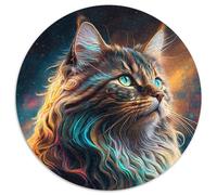Fantasy-Katzen-Puzzle 1000 Teile, Unmögliches Puzzle für Erwachsene für Jugendliche, interaktives Familienspiel, herausforderndes Geschenk, 1000 Teile (67,5x67,5cm)