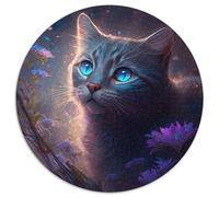 Fantasy-Katzen-Puzzle für Erwachsene, 1000-teiliges Papierpuzzle, perfektes Geschenk für Geburtstage, Weihnachten, Halloween, Erntedankfest, Ostern, 1000 Teile (67,5x67,5cm)