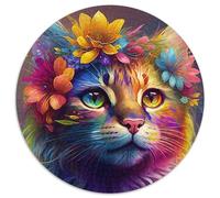 Fantasy-Katzen-Puzzle für Erwachsene, 1000-teiliges Papierpuzzle, Weihnachtsgeschenk für Teenager, Stressabbau, cooles einzigartiges Geschenk für die Familie, 1000 Teile (67,5x67,5cm)