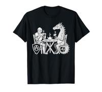 Fantasy Knight Dragon Tea Party Medievale Gaming Maglietta