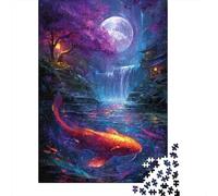 Fantasy Koi Fish Scene 1000 Pezzi Cartolina Premium Puzzle Classico Coppia Partner Sollievo Dello Stress Decorazione Murale Pacchetto Valore 70x50cm/1000pcs