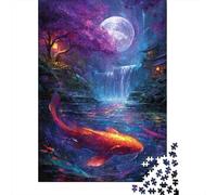 Fantasy Koi Fish Scene Puzzle Da 1000 Pezzi Puzzle Adulti Immagine Dipinta Regalo Per Amore E Amico 70x50cm/1000pcs