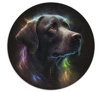 Fantasy Labrador 1000-Teile-Puzzle für Erwachsene, rund, aus Pappe, für Teenager und Familienspaß, perfektes Weihnachtsgeschenk, 1000 Teile (67,5x67,5cm)