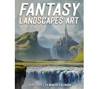 Fantasy Landscapes Art Calendar 2026 - 2027: Gift Ready Planner with Open Boxes Covering 2026 to 2027 US Holidays