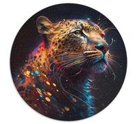 Fantasy-Leoparden-Puzzle, 1000 Teile, für Erwachsene, Papierpuzzle, Familieninteraktion und Gehirntraining, Familienaktivitäts-Herausforderung, 1000 Teile (67,5x67,5cm)