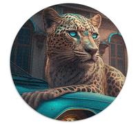 Fantasy-Leoparden-Puzzle 1000 Teile, Unmögliches Puzzle für Erwachsene für Jugendliche, interaktives Familienspiel, herausforderndes Geschenk, 1000 Teile (67,5x67,5cm)