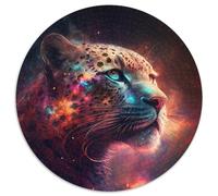 Fantasy-Leoparden-Puzzles für Erwachsene, 1000 runde Papppuzzles, anspruchsvolles DIY-Denkspiel, interaktive Familienaktivität, 1000 Teile (67,5x67,5cm)