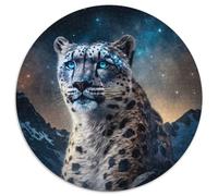Fantasy-Leoparden-Puzzles für Erwachsene, 1000 runde Papppuzzles, anspruchsvolles DIY-Denkspiel, interaktive Familienaktivität, 1000 Teile (67,5x67,5cm)