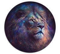 Fantasy-Löwen-Puzzle, 1000 Teile, für Erwachsene, rund, aus Pappe, Heimdekoration und interaktives Familienspiel, ideales Geschenk, 1000 Teile (67,5x67,5cm)