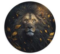 Fantasy-Löwen-Puzzle, 1000 Teile, für Erwachsene, rund, aus Pappe, Heimdekoration und interaktives Familienspiel, ideales Geschenk, 1000 Teile (67,5x67,5cm)