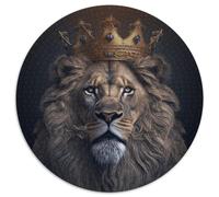 Fantasy-Löwen-Puzzle, 1000 Teile, runde Papierpuzzles, Familienbindungsaktivität, Heimdeko-Geschenk, Familienspielzeugspiel, 1000 Teile (67,5x67,5cm)