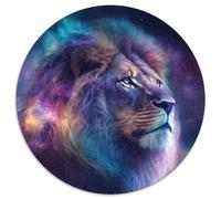 Fantasy-Löwen-Puzzle, 1000 Teile, runde Papierpuzzles, Familienbindungsaktivität, Heimdeko-Geschenk, Familienspielzeugspiel, 1000 Teile (67,5x67,5cm)