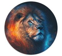 Fantasy-Löwen-Puzzles für Erwachsene, 1000 runde Papppuzzles, anspruchsvolles DIY-Denkspiel, interaktive Familienaktivität, 1000 Teile (67,5x67,5cm)