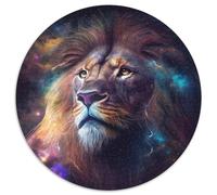 Fantasy-Löwen-Puzzles für Erwachsene, 1000 runde Papppuzzles, anspruchsvolles DIY-Denkspiel, interaktive Familienaktivität, 1000 Teile (67,5x67,5cm)