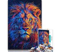 Fantasy-Löwen-Puzzles für Erwachsene und Jugendliche, dekomprimierendes intellektuelles Lernspielzeug, Geburtstagsgeschenk, Geschenke, Wandkunst, 38x26cm