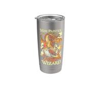 Fantasy Miniature Mini Painter Funny Wizard RPG con aerografo Bicchiere termico in acciaio inox doppia parete