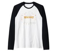 Fantasy Mischief Creator Wizard Design, Witch Hat, Wand Maglia con Maniche Raglan