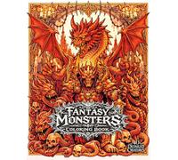 Fantasy Monsters Coloring Book - 40 Detailed Creatures: Dark Fantasy Designs for Adults & Teens - Intricate Gothic Creatures for Relaxation and Creativity