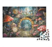 Fantasy Mushroom Garden 100% Recycled Cardboard Magic Mushroom Arch 1000 Piece Puzzle for Adults The Impossible Challenge Fun Present 52x38cm/1000pcs