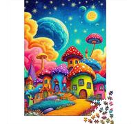 Fantasy Mushroom Village 1000 Componenti Carta Spessa Puzzle Familiare Livello Di Difficoltà Equilibrato Intrattenimento Fine Settimana A Domicilio Divertente 52x38cm/1000pcs