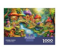 Fantasy Mushroom Village 1000 Pezzi Puzzle Classico Set Puzzle Cartone Spesso - Ragazzi 12-18 Anni, Allenamento Logico, Ottimo Regalo Per Gli Amanti Dei Puzzle 38x26cm/1000pcs