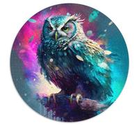 Fantasy Owl 1000-Teile-Puzzle für Erwachsene, rund, aus Pappe, für Teenager und Familienspaß, perfektes Weihnachtsgeschenk, 1000 Teile (67,5x67,5cm)
