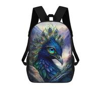 Fantasy Peacock Eagle Portrait -1 Zaini Per Bambini, Borsa Scolastica Stampata in 3D, Zaino Per Bambini, Zaini Da Viaggio, Borse Per Bambini, Borse Per Libri, Borsa Scolastica Per Bambini 17inch