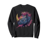 Fantasy Punk Rock Rinoceronte Felpa