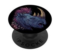 Fantasy punk rock rinoceronte PopSockets PopGrip Adesivo