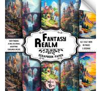 Fantasy Realm Scrapbook Paper: Double Sided Sheets | Fairytale World for Collage, Origami, Wrapping, and Various DIY Craft Projects | 8.5" x 8.5" (21.59 x 21.59 cm)
