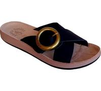 Fantasy Sandals - Flex Sole Technology - Discover the BUBBLE EFFECT - Sandali in Pelle Leggeri e morbidi - NATALIE - NERO 40