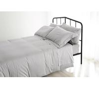 Fantasy Sateen Ice Grey Set di lenzuola per letto 150-240x280 + 2 cuscini 50x85