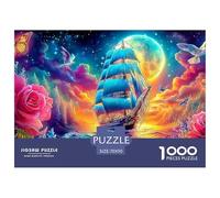Fantasy Ship VoyageMasterful 1000-Piece Jigsaw Puzzles for Adults A Complete Set of Challenging Educational Puzzle Game Pieces - An Intellectually Stimulating Gift for Adult And Teenage Enthusiasts A