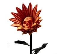 Fantasy Skull Girasole 3D stampato Forbidden Girasole Decorazione gotica per ambienti mistici e inquietanti per casa o ufficio (arancione)