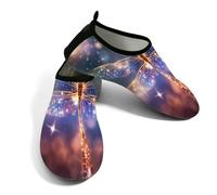 Fantasy Space Dragonfly - Scarpe da acqua per donne e uomini, ad asciugatura rapida, con suola antiscivolo in TPR, leggere, per piscina, surf, kayak, pesca, Fantasia Spazio Libellula, 38.5/39.5 EU