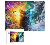 Fantasy Style Cats Puzzle 500 Pezzi Multicolore Paesaggi Italiani Pet Companion Animal Classici Per Adulti Rompicapo Collezione Idea Regalo Natale Per Lui E Nonno 500 PCS