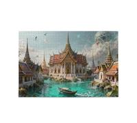 Fantasy Thai Architettura Piecing Puzzle per bambini Brain Teasing Divertente e perfetto Wall Art Giochi di cervello duro Regali per la tua famiglia Puzzle per adulti 500 pezzi