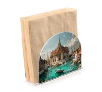 Fantasy Thai Architettura Portagiovaglioli da esterno in acrilico per Picnic Bar Rustico autoportante portatovaglioli per panno decorazione domestica per Picnic Bar Rustico