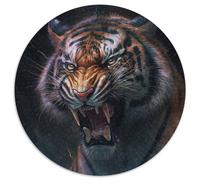 Fantasy-Tiger-Puzzle, 1000 Teile, für Erwachsene, rund, aus Pappe, Heimdekoration und interaktives Familienspiel, ideales Geschenk, 1000 Teile (67,5x67,5cm)