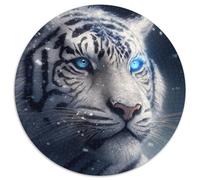 Fantasy Tiger Puzzle 1000 Teile Puzzle Runde Papierpuzzles DIY Heimdekoration Denksportspiel für Teenager 1000 Stück (67,5x67,5cm)