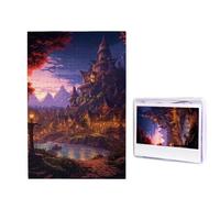 Fantasy Town Puzzle per adulti 1000 pezzi, puzzle in legno da foto, puzzle impegnativo perfetto per serate di gioco, decorazione per la casa, regalo per feste di compleanno