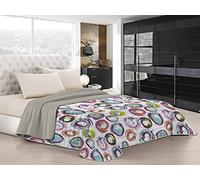 Fantasy Trapuntino Estivo, Microfibra, 1 Posto e Mezzo, Cerchi Astratti