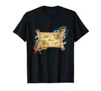 Fantasy Treasure Map Isole Tropicali Avventura Pirata Maglietta