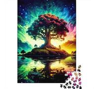 Fantasy Tree Island Set Da 1000 Pezzi Carta Riciclata Puzzle Per Adulti Appassionati Di Puzzle Per Adulti Facile Da Conservare Stimolante E Divertente 52x38cm/1000pcs