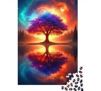 Fantasy Tree Landscape 1000 Componenti Cartone Resistente Puzzle Familiare Fan Dei Rompicapo Sera Di Giochi in Famiglia Livello Di Difficoltà Equilibrato 52x38cm/1000pcs