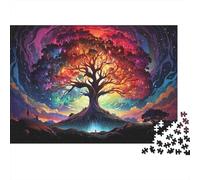 Fantasy Tree Landscape Colourful Colorful Tree of Life 1000 Pieces Jigsaw Puzzles Adults Fun Brainteasing Home Activity 70x50cm/1000pcs